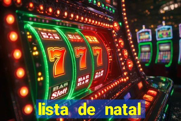 lista de natal para imprimir